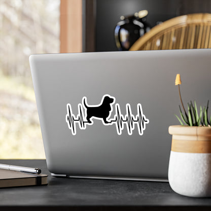 My Heart Beats For Bassets Vinyl Decal