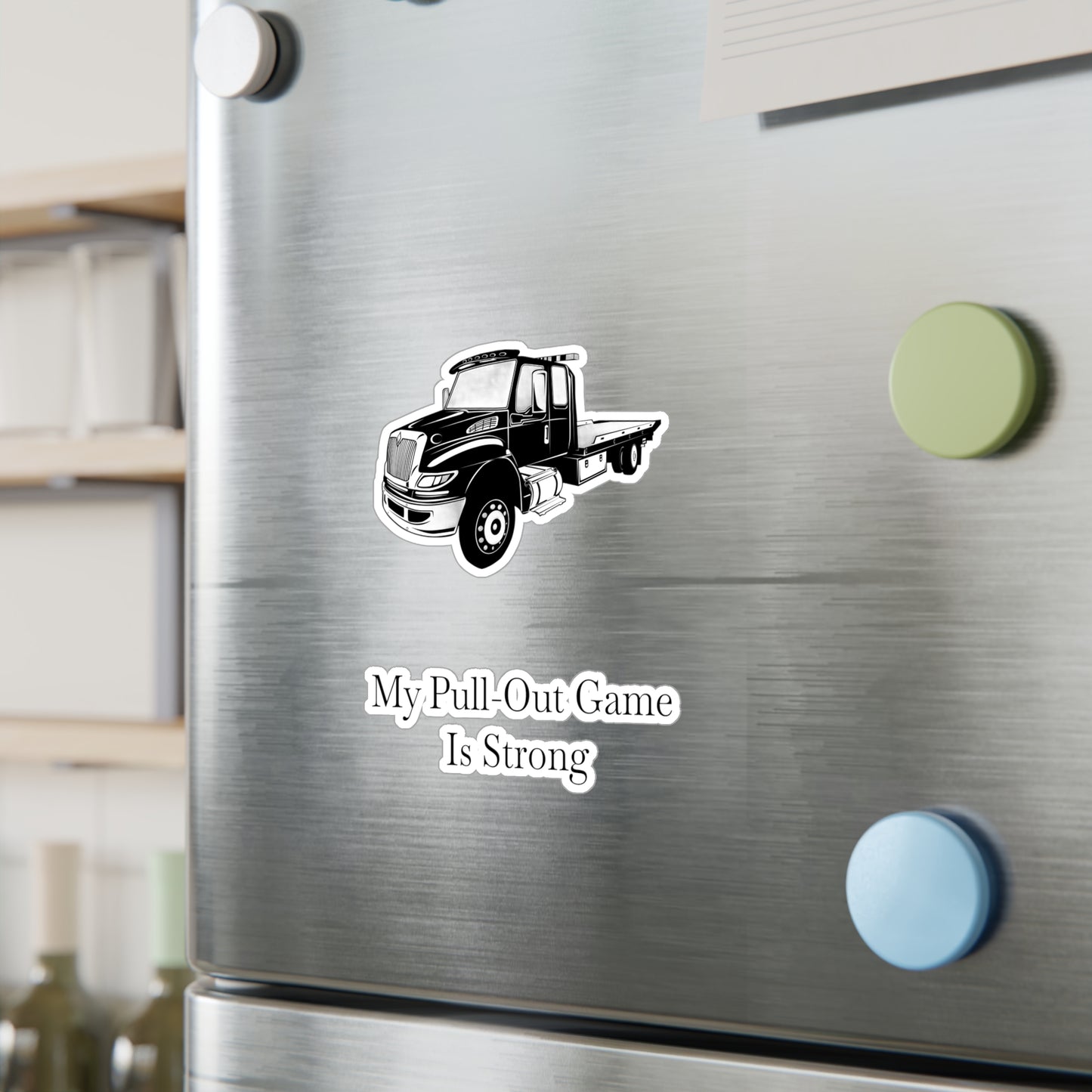 Pull Out Flatbed Tow Truck Vinyl Decal