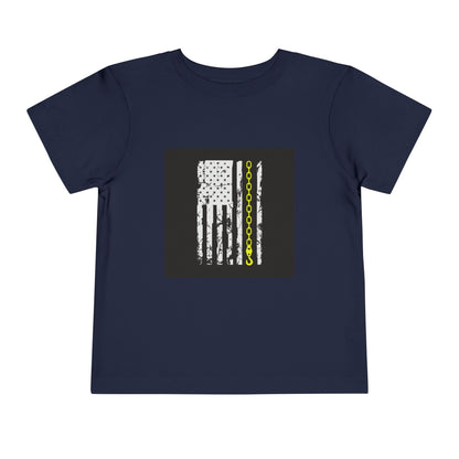Thin Yellow Line Toddler Unisex Short Sleeve Crewneck Tee