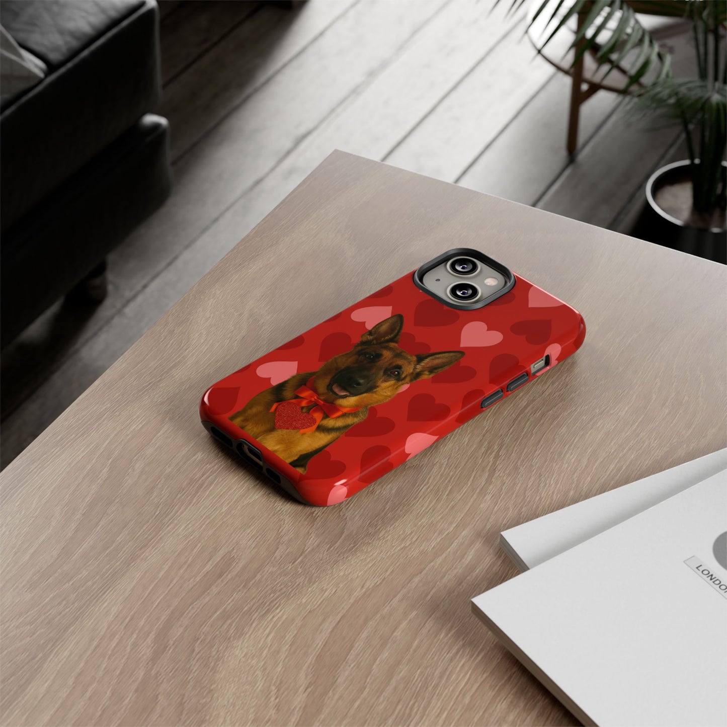 Cupid's Companion German Shepherd iPhone Case