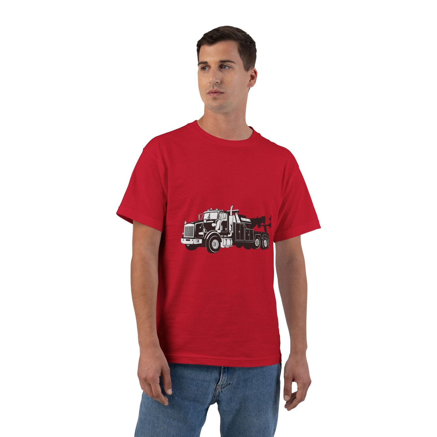 Heavy Tow Truck Men's Short-Sleeve Crewneck Tee