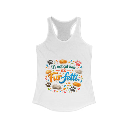 Fur-Fetti Cat Women's Racerback Tank