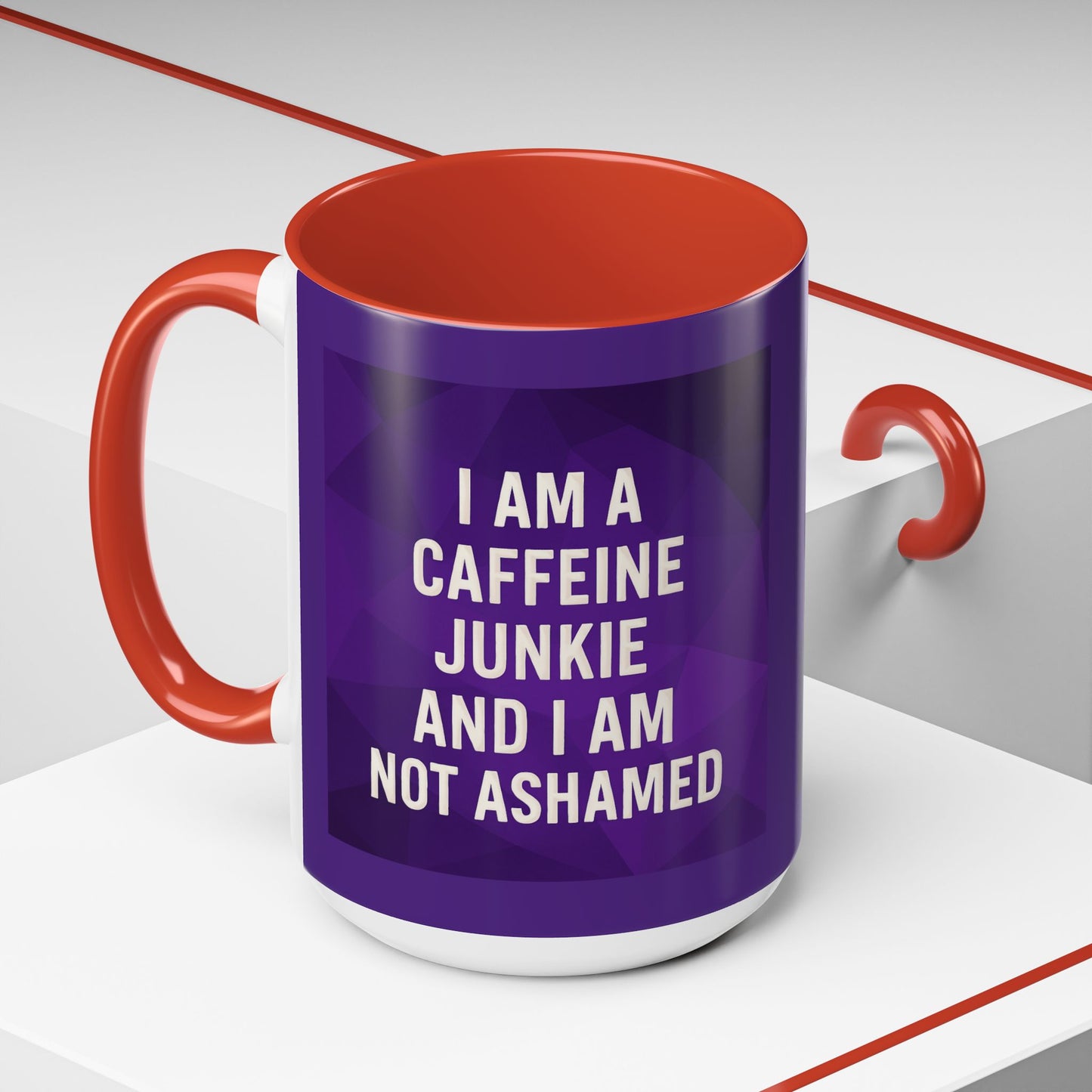 Caffeine Junkie 2-Tone Coffee Mug