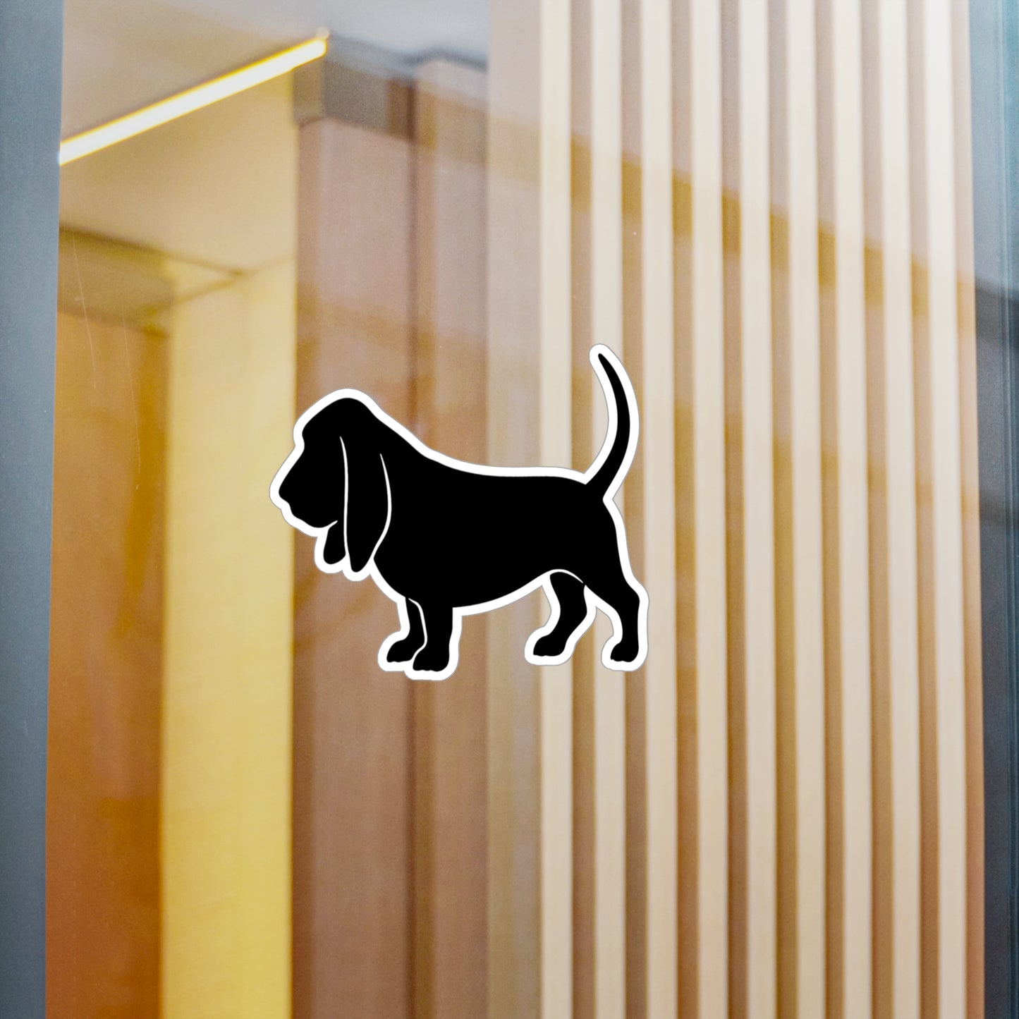 Basset Silhouette Vinyl Decal