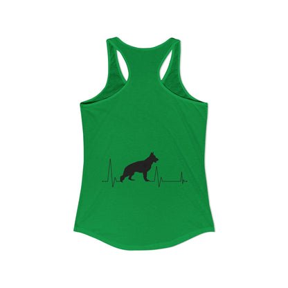 My Heart Beats For German Shepherds Women's Racerback Tank