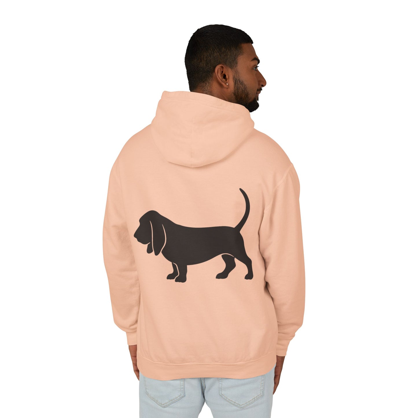 Basset Silhouette Unisex Lightweight Hoodie