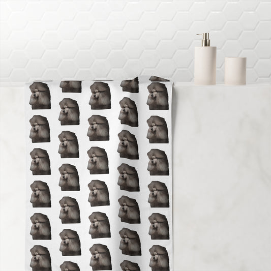 Poodle Head Mink-Cotton  Beach Towel