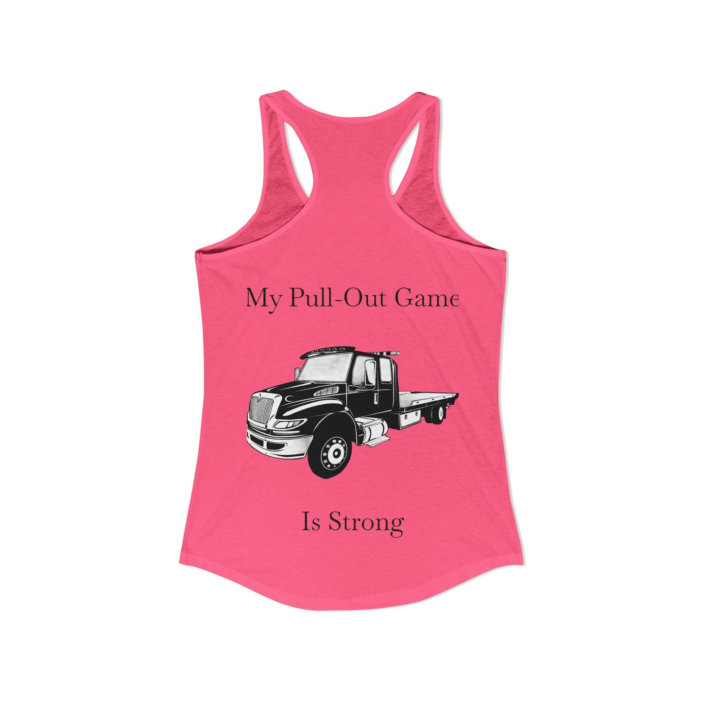 Pull Out Flatbed Tow Truck Women's Racerback Tank