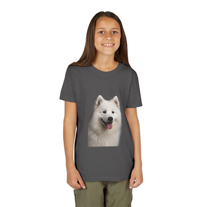 Samoyed Head Youth Unisex Short Sleeve Crewneck Tee