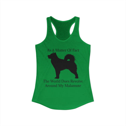 Matter Of Fact Malamute Women's Racerback Tank