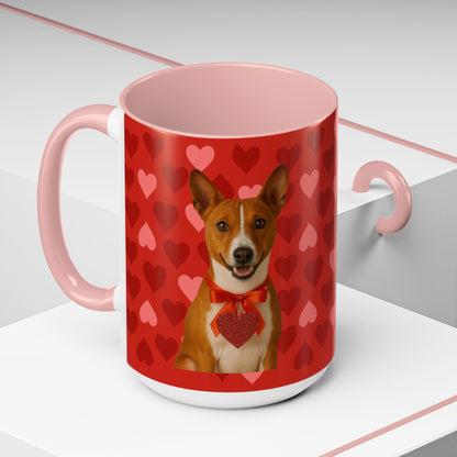 Cupid's Companion Basenji 2-Tone Coffee Mug