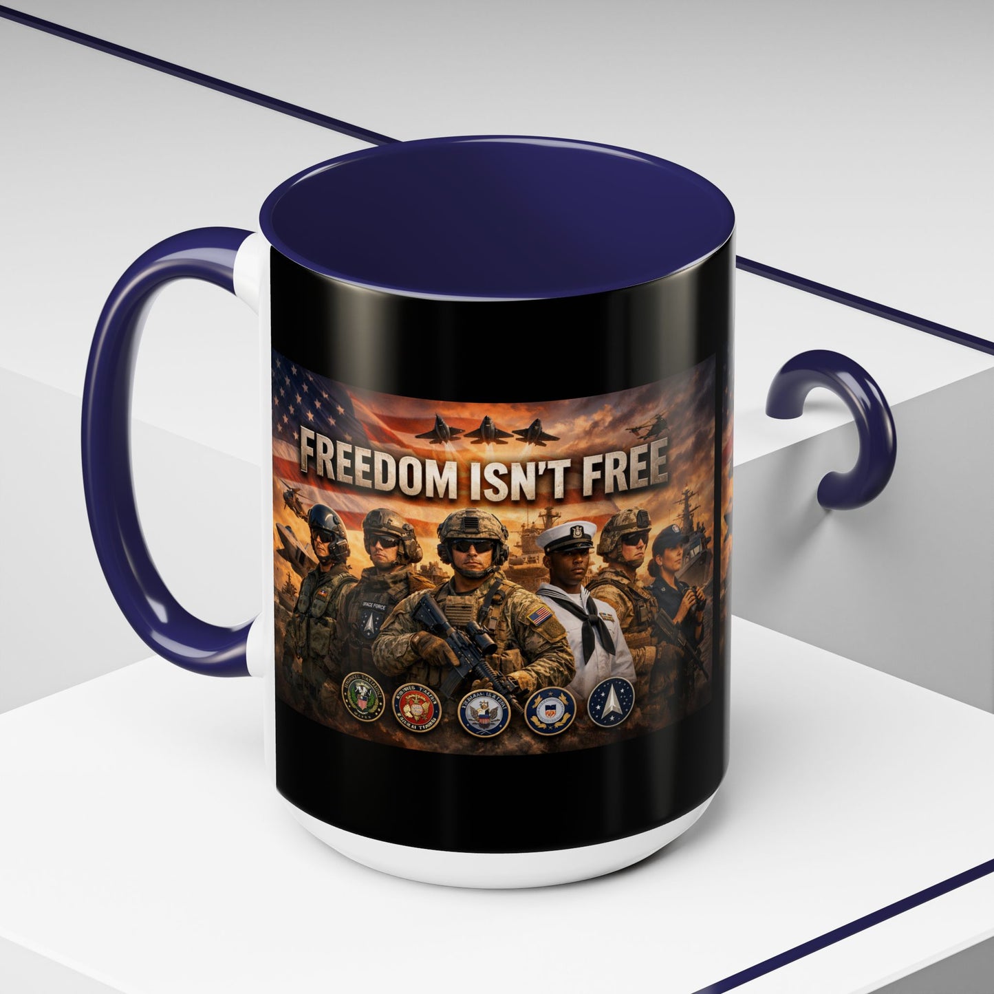Freedom Isn't Free 2-Tone Coffee Mug