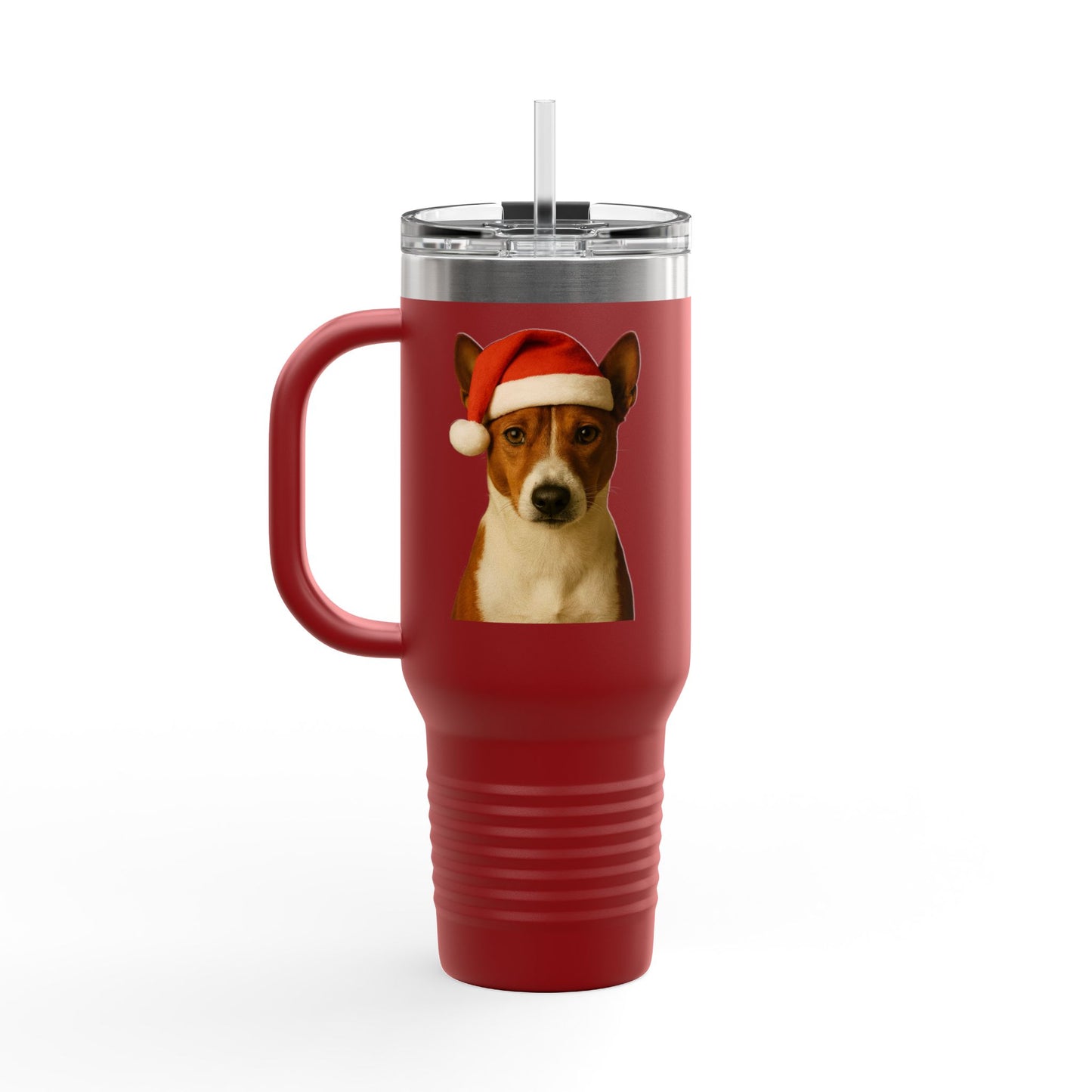Santa Paws Basenji Insulated Travel Mug