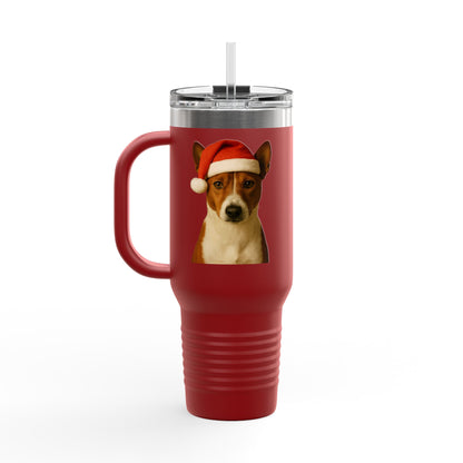 Santa Paws Basenji Insulated Travel Mug