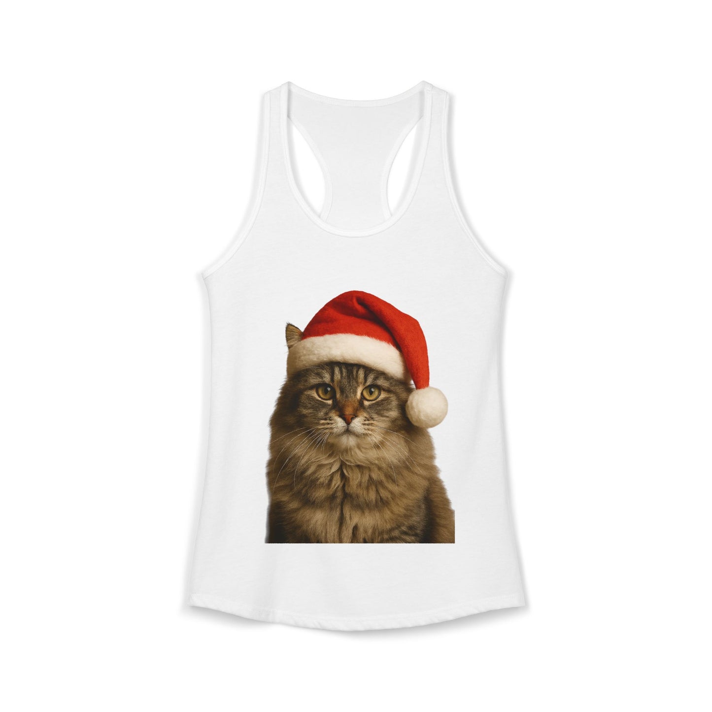 Santa Paws Cat Women's Racerback Tank