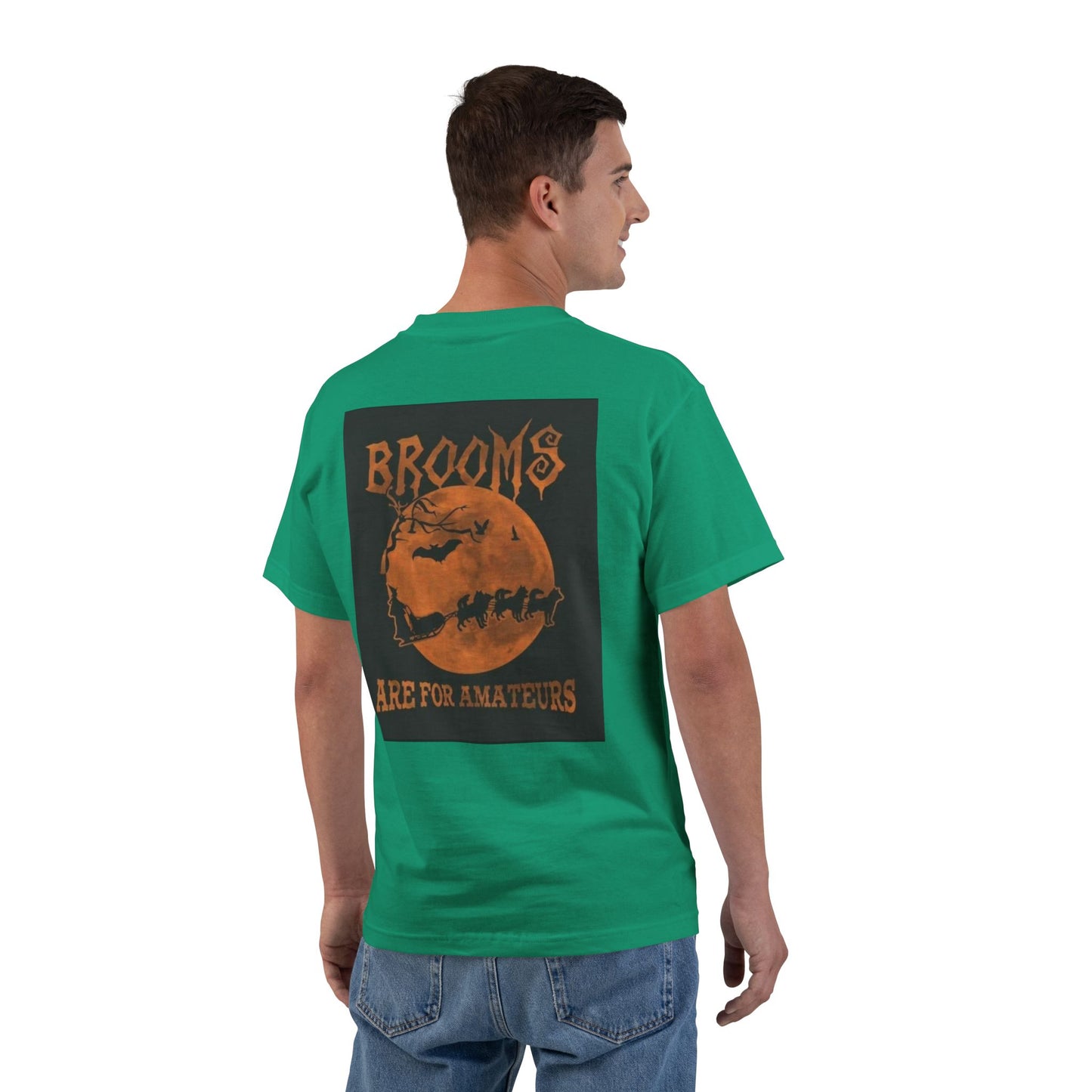 Brooms Are For Amateurs Men's Short-Sleeve Crewneck Tee