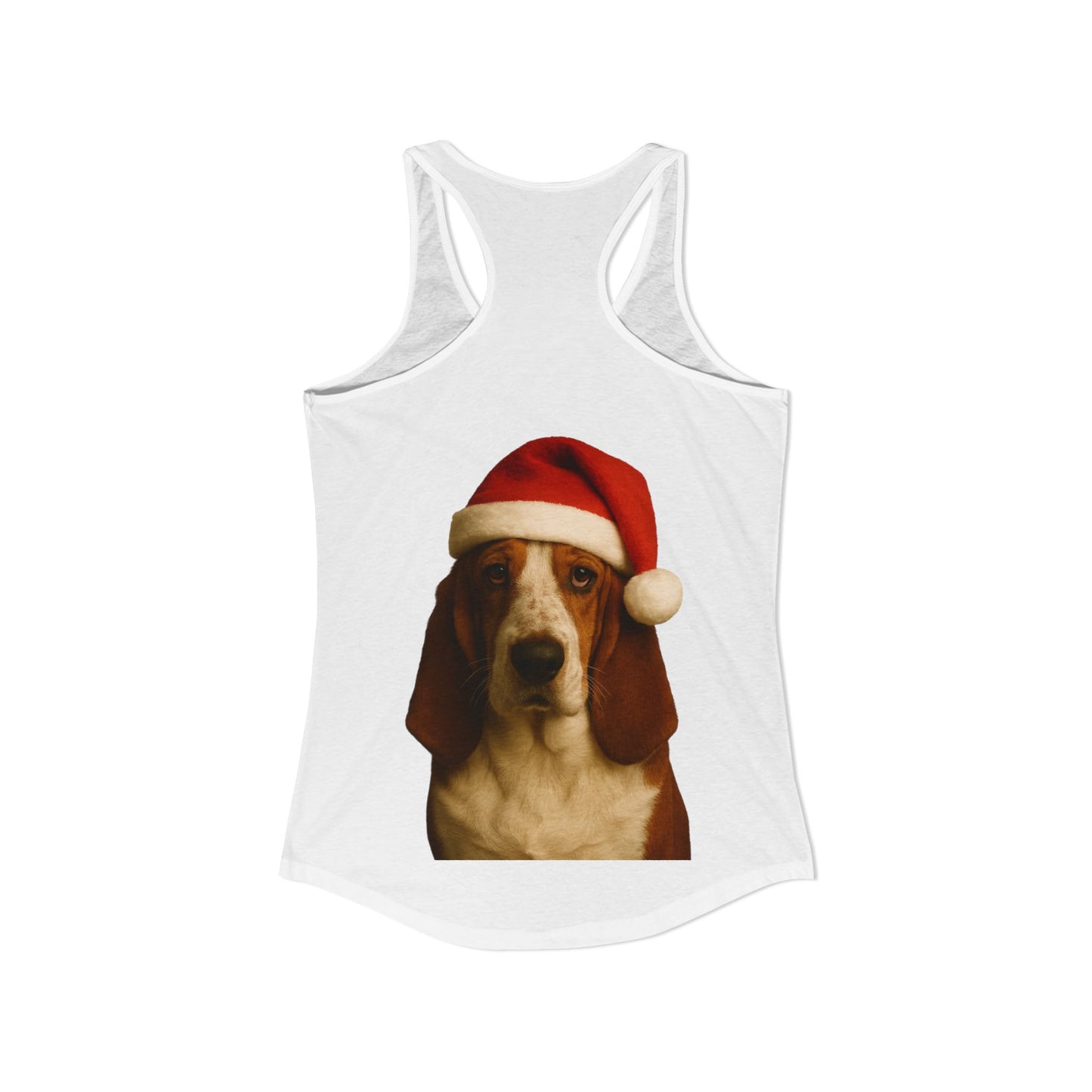 Santa Paws Basset Women's Racerback Tank