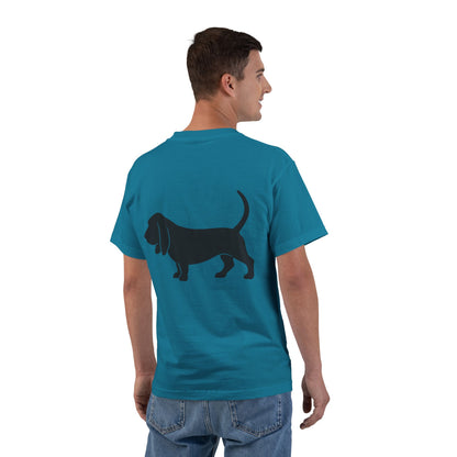 Basset Silhouette Men's Short-Sleeve Crewneck Tee