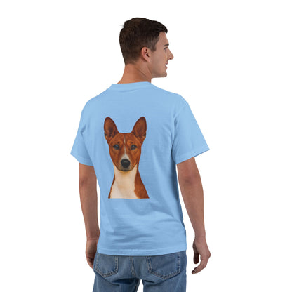 Basenji Head Men's Short-Sleeve Crewneck Tee