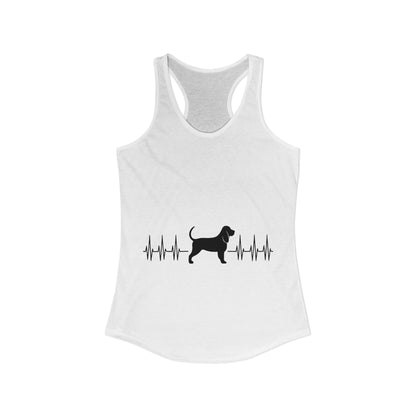 My Heart Beats For Bloodhounds Women's Racerback Tank