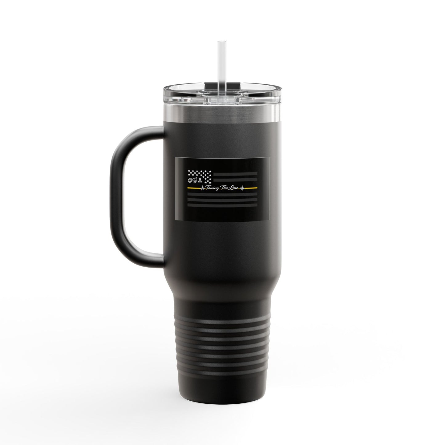 Thin Yellow Line Insulated Travel Mug