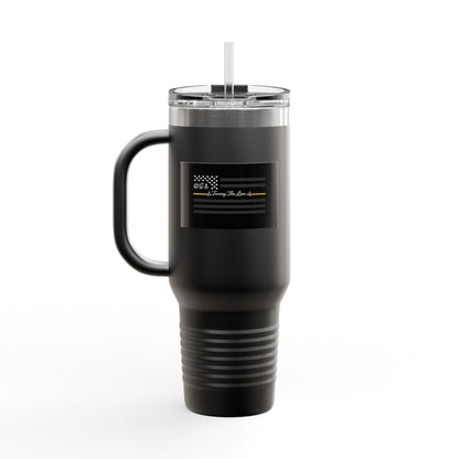 Thin Yellow Line Insulated Travel Mug