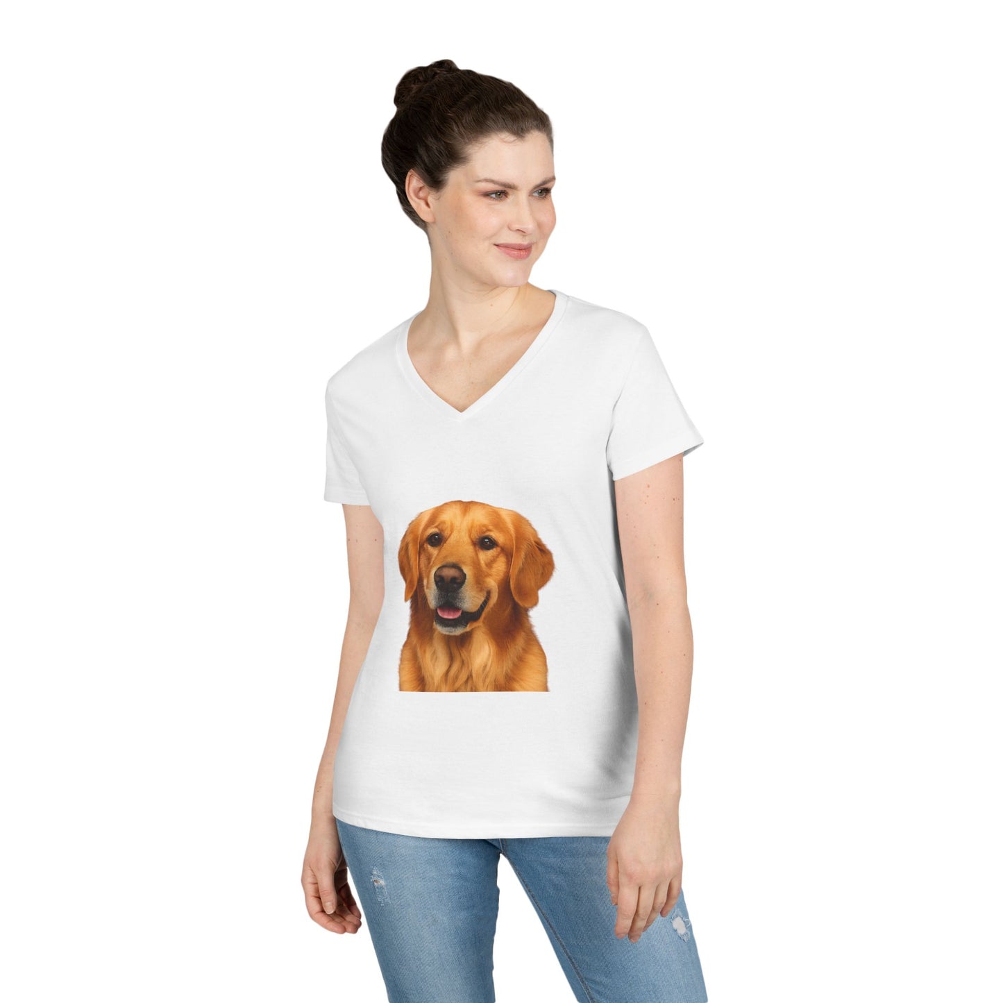 Golden Head Women's V-Neck T-Shirt