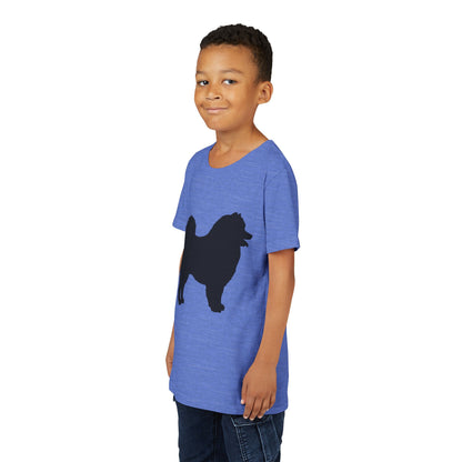 Samoyed Silhouette Youth Unisex Short Sleeve Crewneck Tee