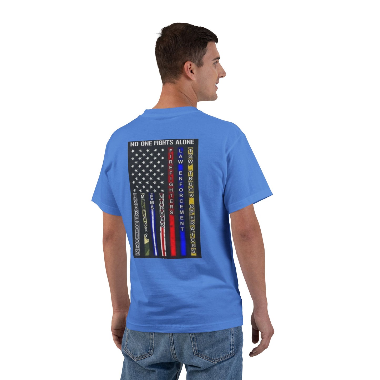 No One Fights Alone Men's Short-Sleeve Crewneck Tee
