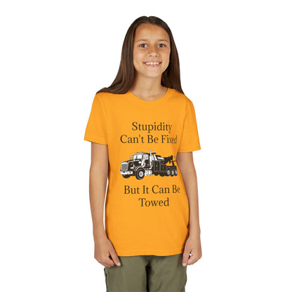 Stupidity Heavy Tow Truck Youth Unisex Short Sleeve Crewneck Tee