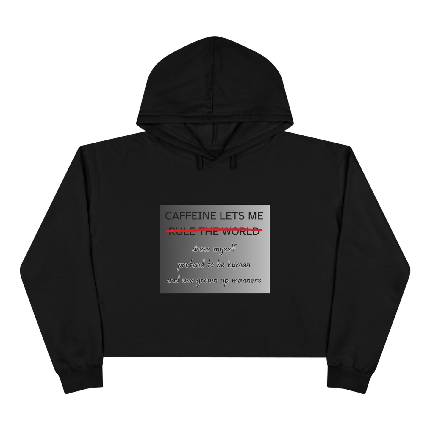 Caffeine Lets Me Women's Crop Hoodie