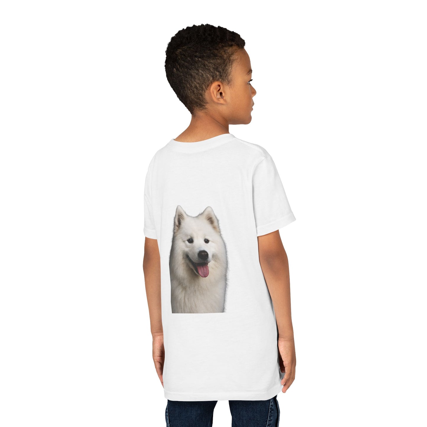 Samoyed Head Youth Unisex Short Sleeve Crewneck Tee