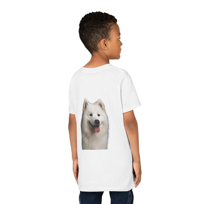Samoyed Head Youth Unisex Short Sleeve Crewneck Tee