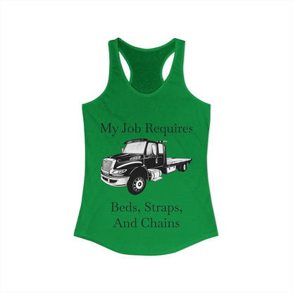 Beds, Straps, And Chains Women's Racerback Tank
