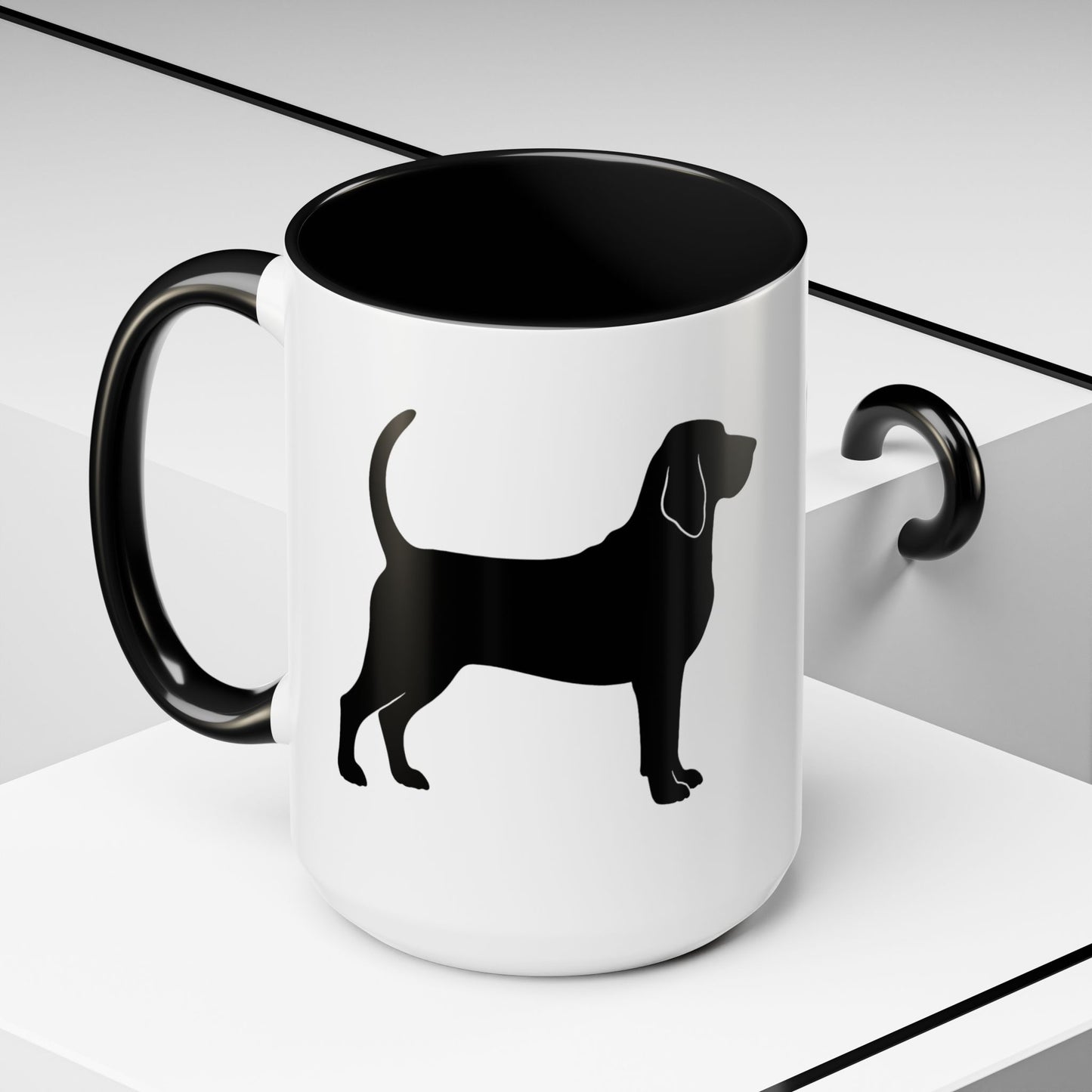 Bloodhound Silhouette 2-Tone Coffee Mug
