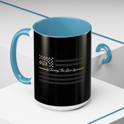 Thin Yellow Line 2-Tone Coffee Mug