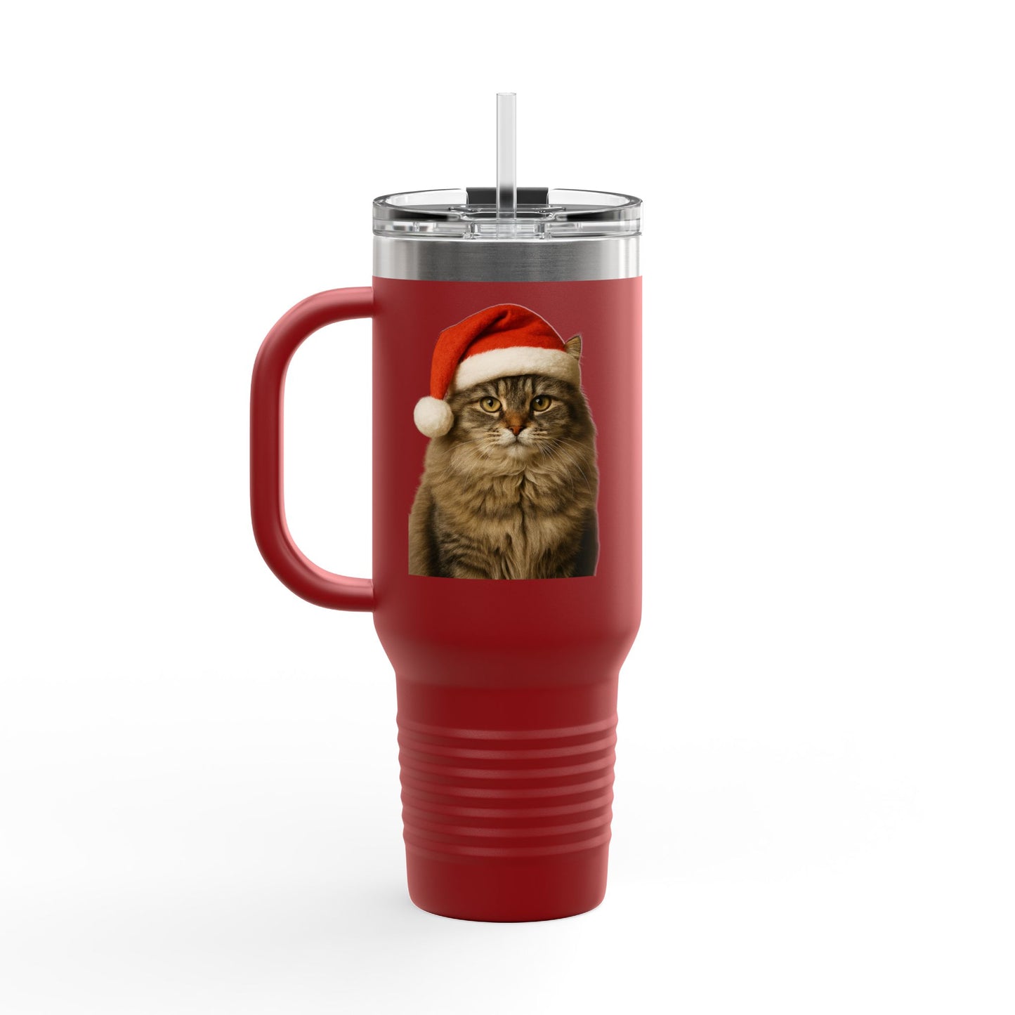 Santa Paws Cat Insulated Travel Mug