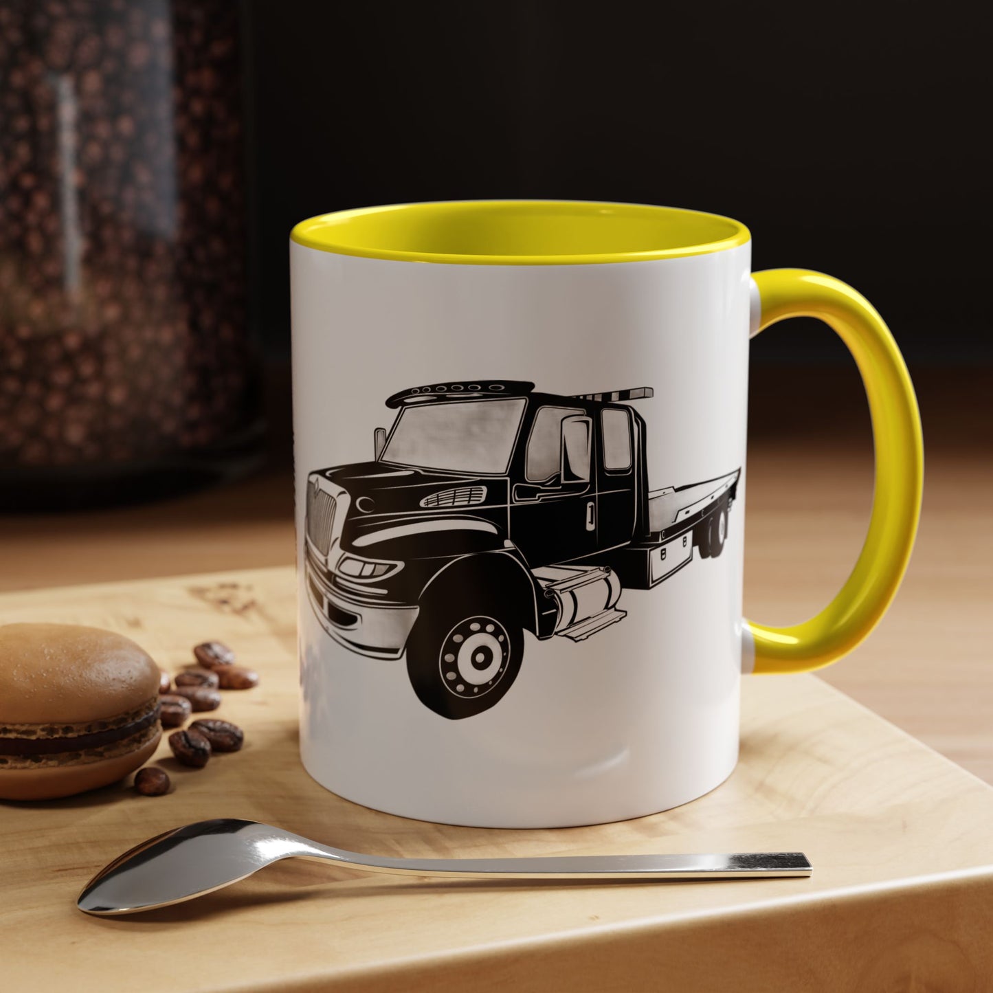 Flatbed Tow Truck 2-Tone Coffee Mug