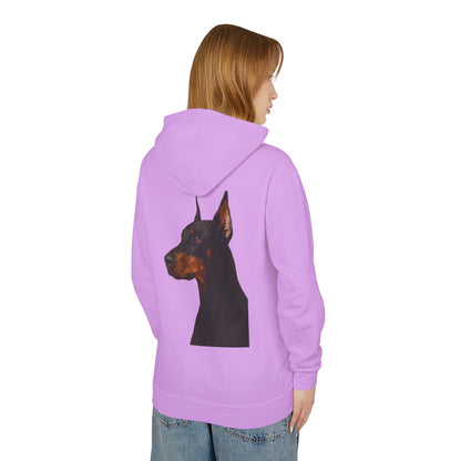 Doberman Head Unisex Lightweight Hoodie