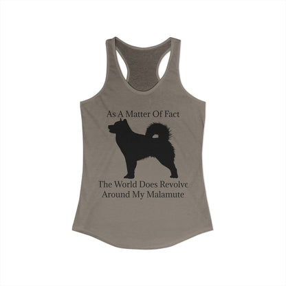 Matter Of Fact Malamute Women's Racerback Tank