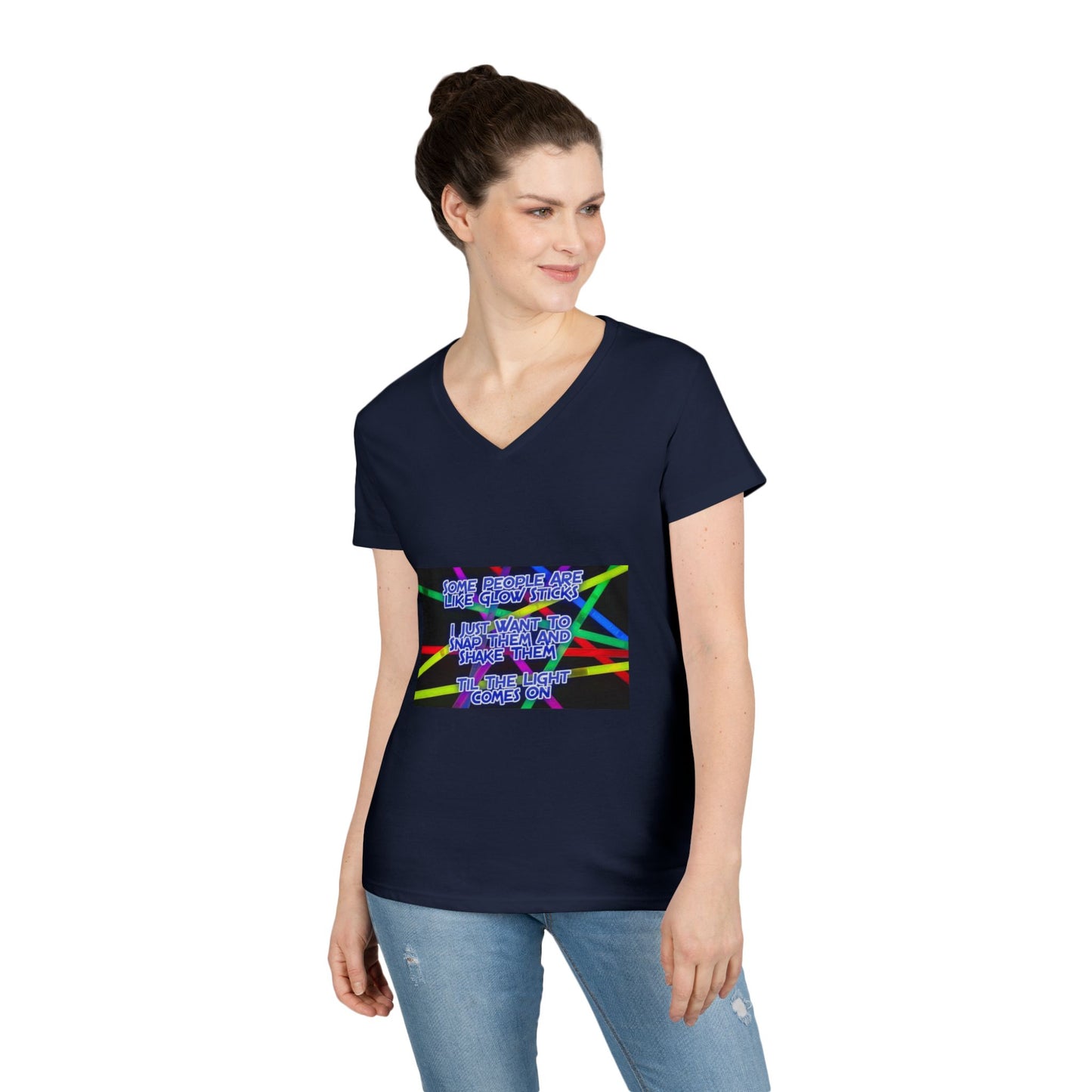 Glow Sticks Women's V-Neck T-Shirt