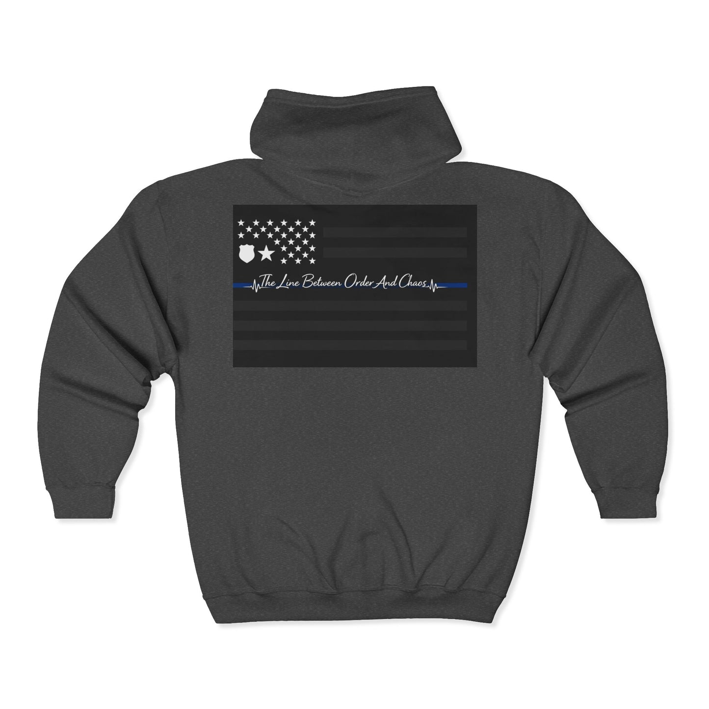 Thin Blue Line Unisex Full Zip Hoodie