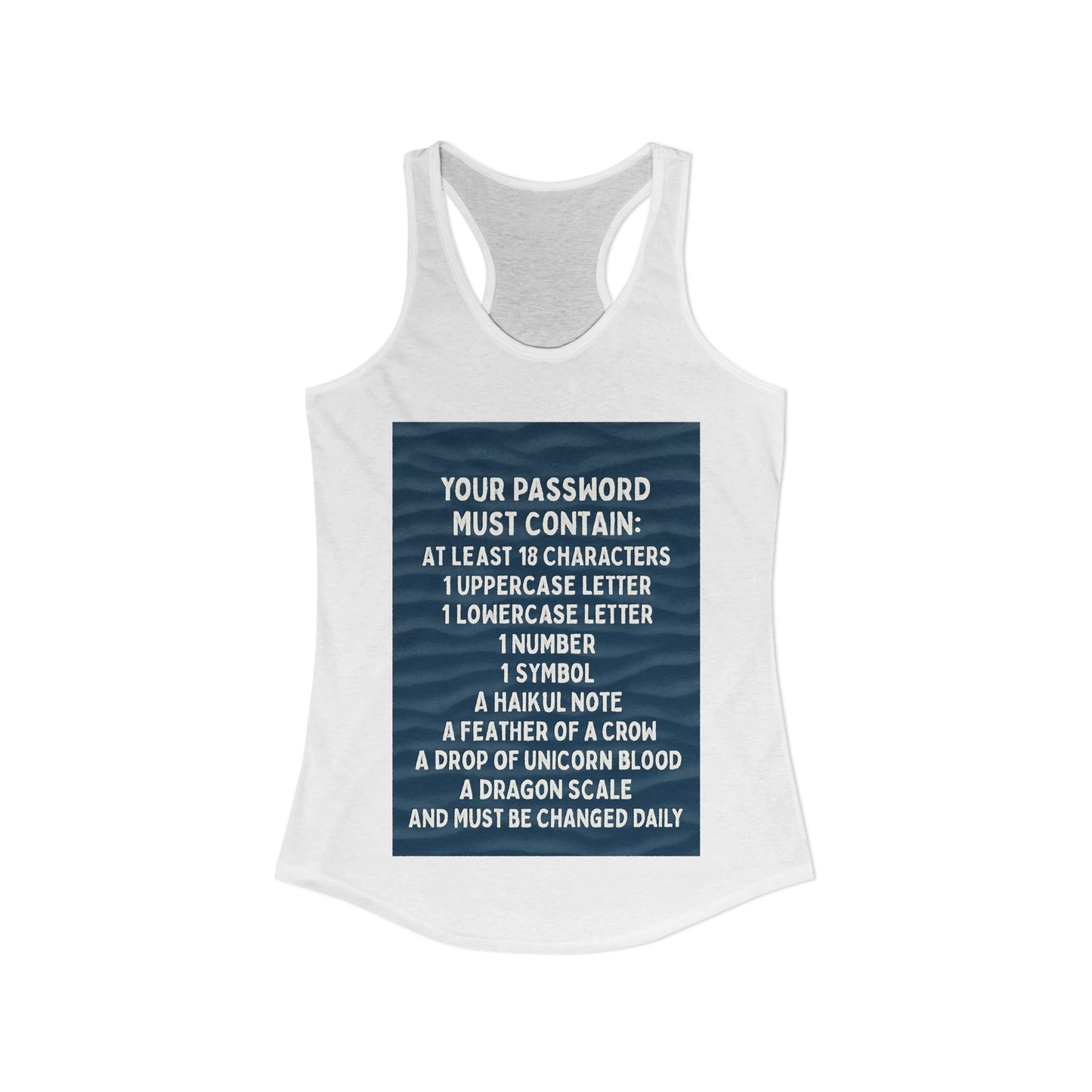 Password Women's Racerback Tank