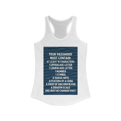 Password Women's Racerback Tank