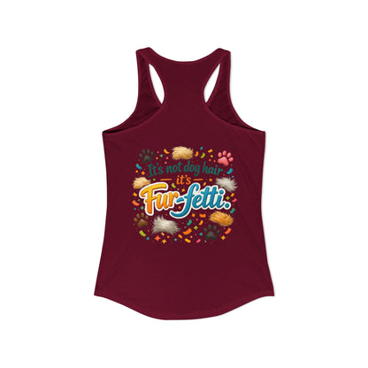 Fur-Fetti Dog Women's Racerback Tank