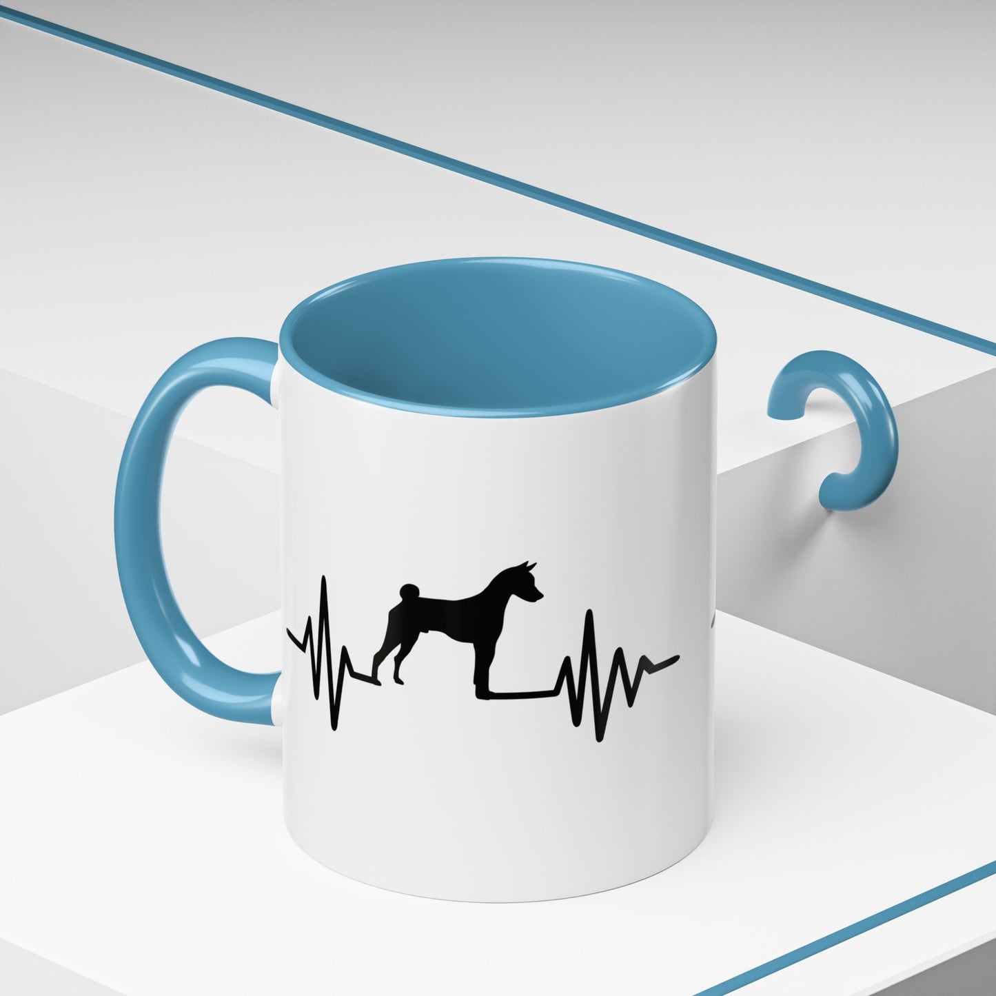 My Heart Beats For Basenjis 2-Tone Coffee Mug