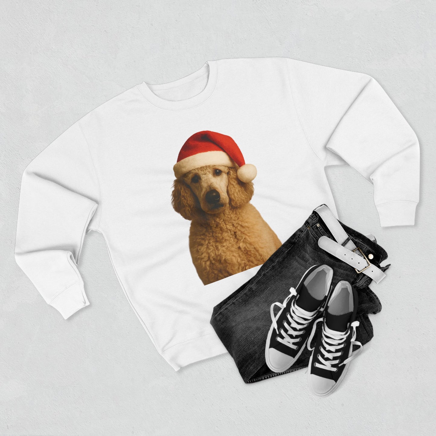 Santa Paws Poodle Unisex Crewneck Sweatshirt