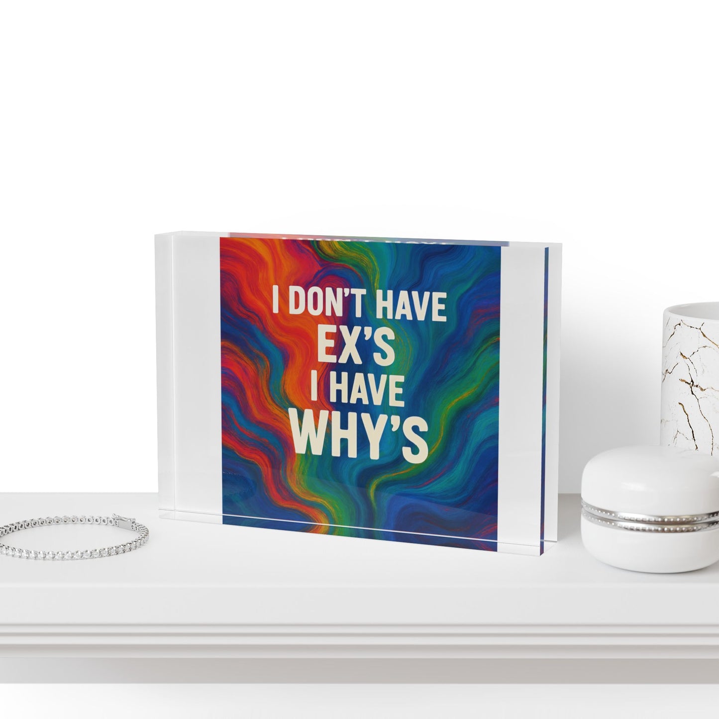 X's And Y's Acrylic Photo Block