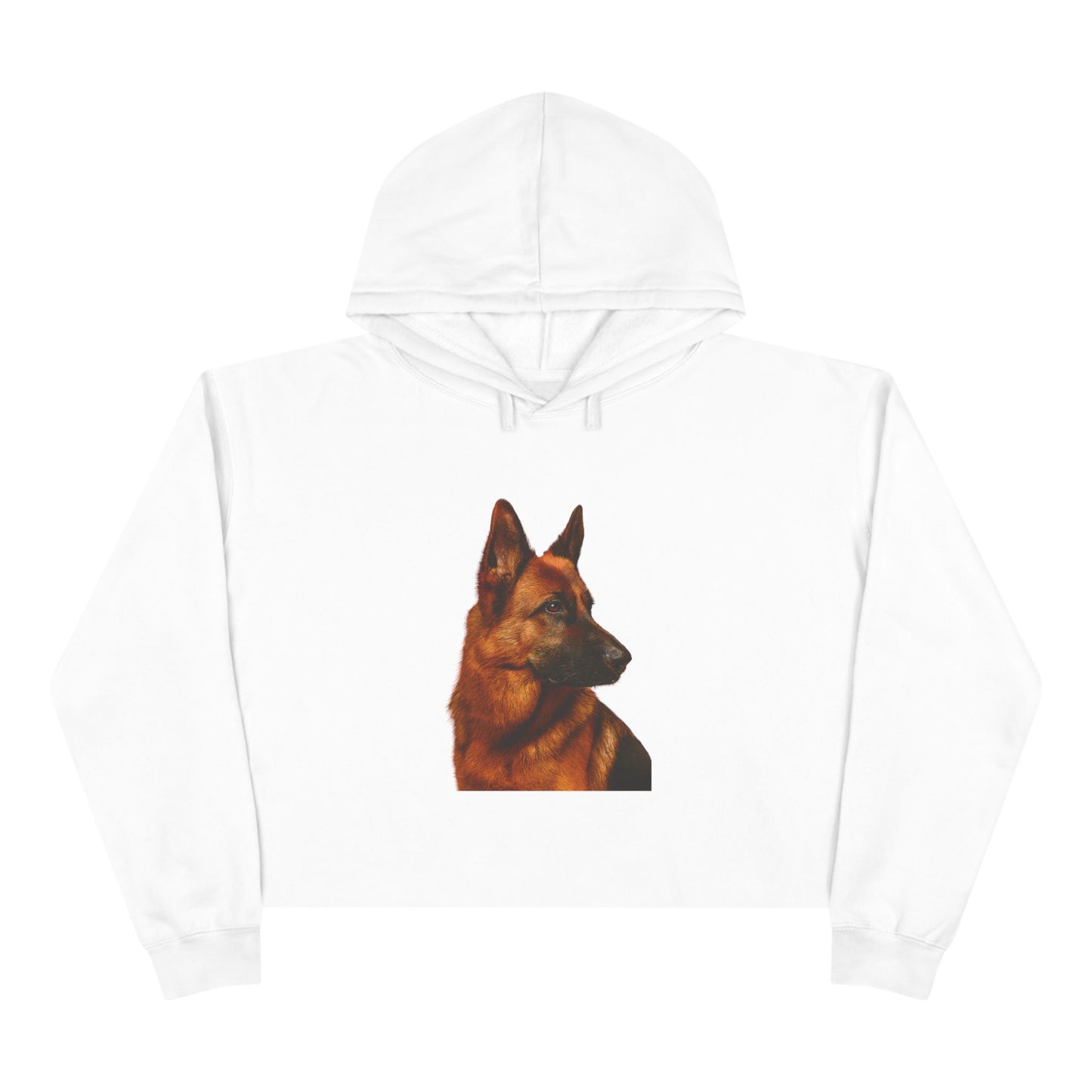 German Shepherd Head Women's Crop Hoodie
