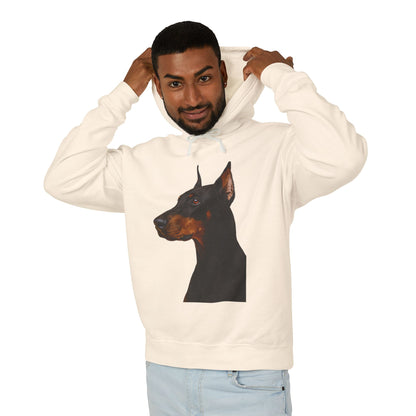 Doberman Head Unisex Lightweight Hoodie